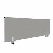 Schreibtisch-Trennwand eco 40 cm hoch mit Klemmfuß grau